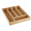 Perfect Dealz 5 Compartment Bamboo Drawer Organizer