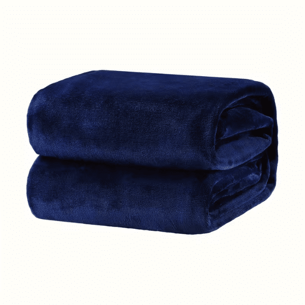 Navy Blue Fleece Blanket 150x200cm image 3
