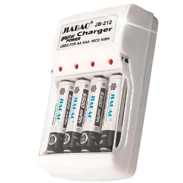 Perfect Dealz Battery Charger with 4 AA Rechargeable Batteries