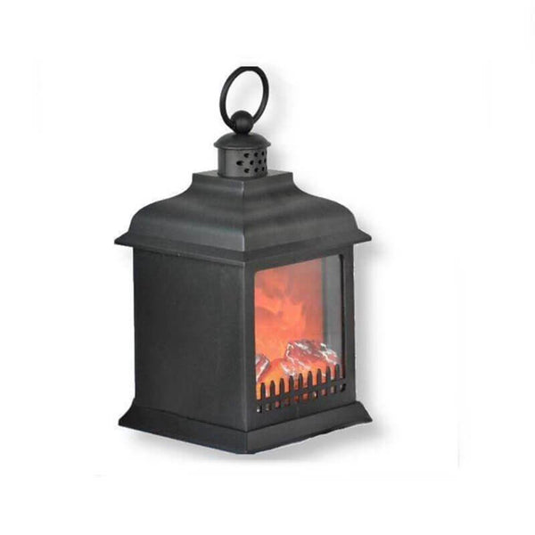 Antique Warming LED Fireplace Lantern Small image 1