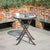 60cm Foldable Round Glass Top Patio Side Table image 0
