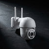 1080P Outdoor PTZ Wi-Fi Security Camera with white housing and dual antennas.