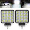 48W Portable LED Spot Light displaying bright illumination, ideal for outdoor activities and vehicle repairs.