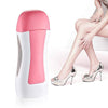 Wax Roller Cartridge Heater for smooth skin, featuring a pink and white design, ideal for hair removal.