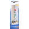 Multi Corner Shelf displayed in a bathroom corner, showcasing storage efficiency and stylish organization.