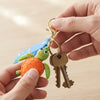 Colorful 3D Rubber Sea Turtle Keychain attached to keys, showcasing its playful design and vibrant colors.