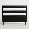 Black Upholstered Panel Headboard for Bedroom