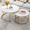 2 Piece Modern Living Room Round Table image 0