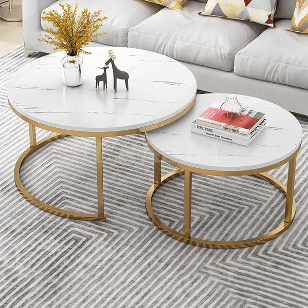 2 Piece Modern Living Room Round Table image 0