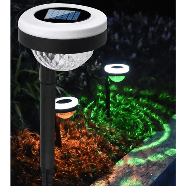Intelligent Solar Garden Light illuminating garden paths with automatic energy-efficient lighting.