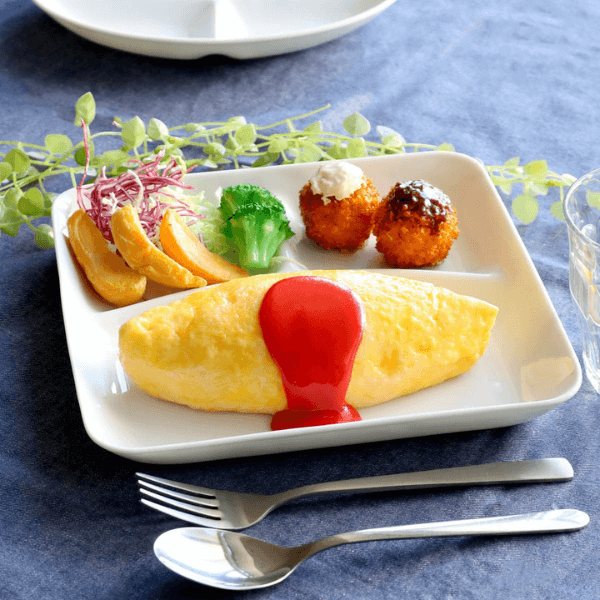 Perfect Dealz 3 Compartment Square Lunch Plate