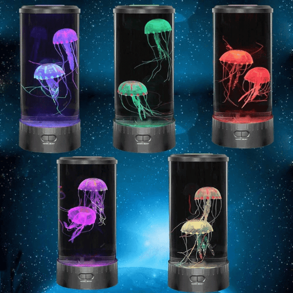 Perfect Dealz 35cm LED Colour-Changing Tower Jelly Fish Lamp