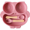 3pc Owl Silicone Baby Feeding Bowl and Cutlery Set