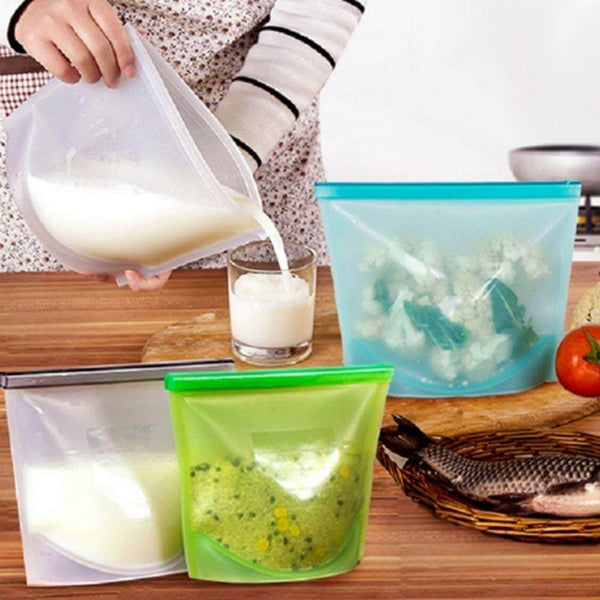 Perfect Dealz Reusable Freezer Bag With Sealer 2 Packs
