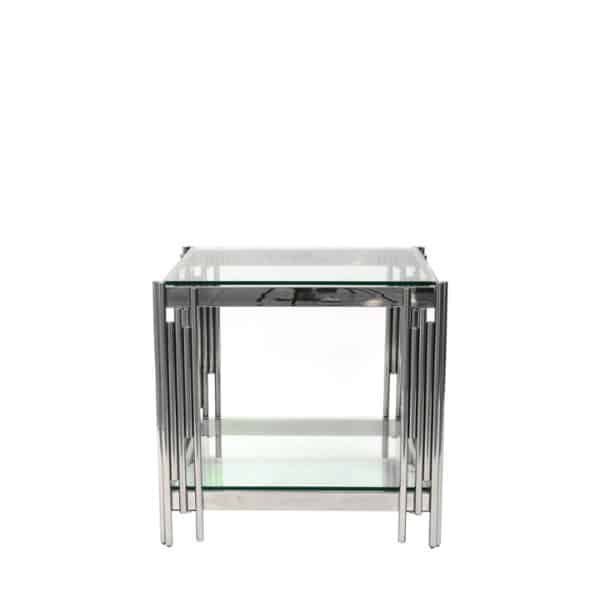 Perfect Dealz Tempered Glass Side Table