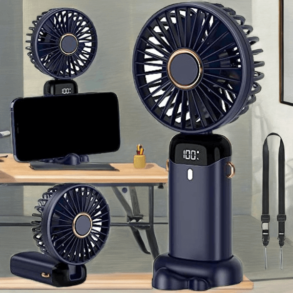 Perfect Dealz Portable Handheld Mini Fan with Power Display