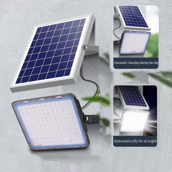 800W Solar Powered LED Flood Light With Panel and Remote image 1