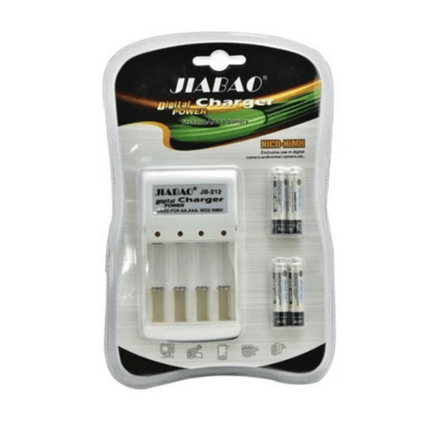 Battery Charger with 4 AA Rechargeable Batteries image 1