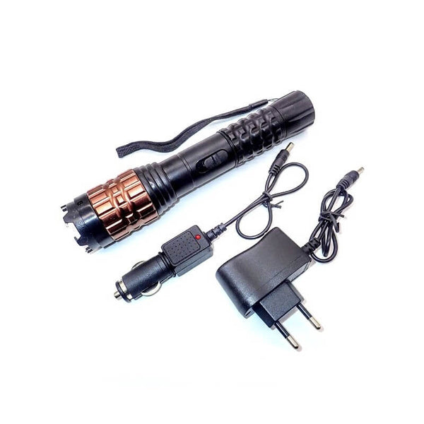 Multifunctional Police Self Defense Flashlight Taser Stun Gun image 1