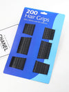 200pcs Wave Design Bobby Pin Set displayed in packaging with various sizes and styles of hair grips.