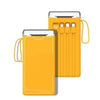 16800MAH Super Fast Charging Power Bank in vibrant yellow with built-in cables for quick device charging.