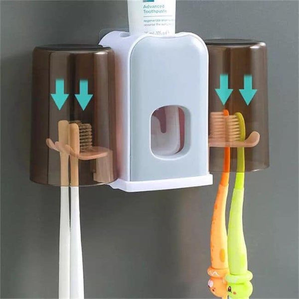 Multifunctional Toothbrush Holder with Toothpaste Dispenser image 0