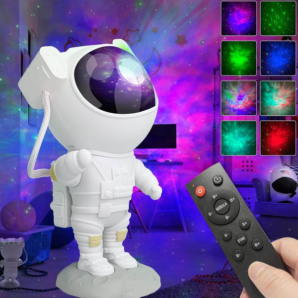 Perfect Dealz 360-Degree Rotating Magnetic Head Astronaut Galaxy Projector