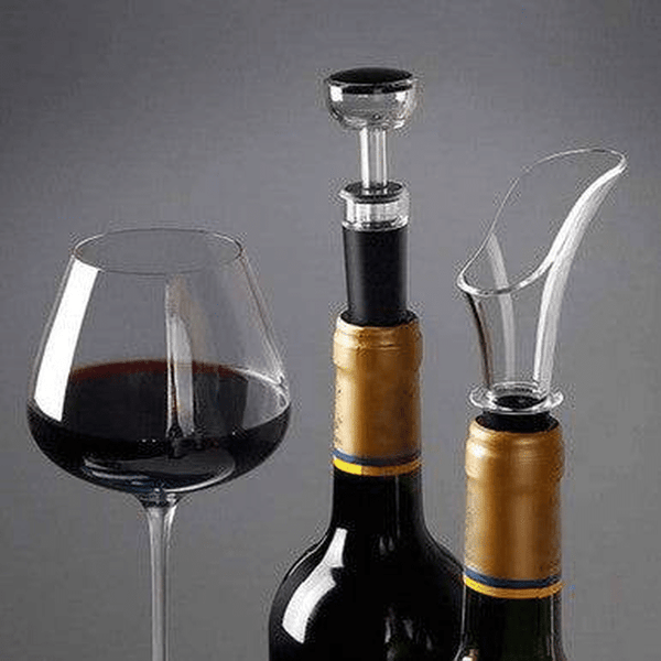 Perfect Dealz Spill-Free Wine Stopper and Pourer Duo