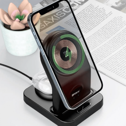15W 3-in-1 Fast Wireless Charging Station image 0