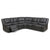 Modern Upholstered 3 Seater Couch with reclining seats in a stylish gray finish.
