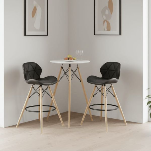 Urban Lounge Bar Chair set in modern corner with round table and decorative elements.