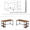 Home Office Computer Writing Work Desk 120cm assembly instructions with adjustable shelves displayed.