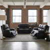 6 Seater Triple Action Recliner Lounge Suite in a modern living room with neutral colors and multiple recliners.