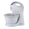Electric Stand Mixer with Bowl in white, ideal for baking cakes and batters with ease.