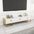 Urban Modern Media Console with gold accents, providing stylish storage for TV and media devices.