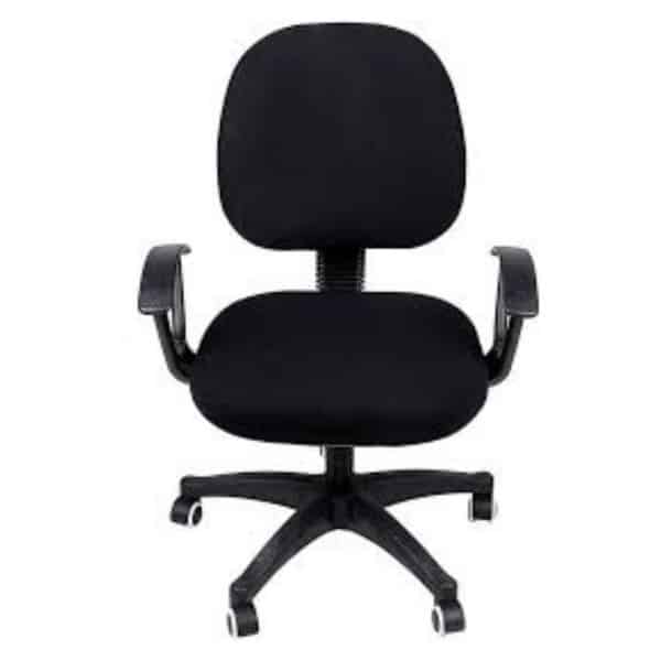 Adjustable Work Office Chair - Ergonomic Comfort for You with a sleek black design for enhanced workplace productivity.