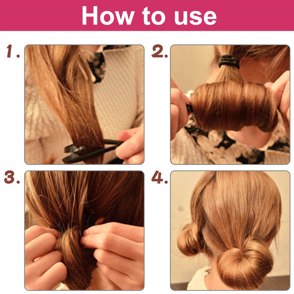 Step-by-step guide on using the 2 pcs DIY Hair Styling Pigtails Braids Clip Set for perfect hairstyles.