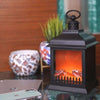 Antique Warming LED Fireplace Lantern Large image 0