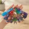 3D Superhero Character Keychain with Marvel characters attached to colorful keychains.