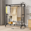 Double Pole Clothing Rack with Top Shelf image 1