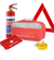 Portable Full Emergency Car Kit includes first aid kit, fire extinguisher, and safety triangles for roadside emergencies.