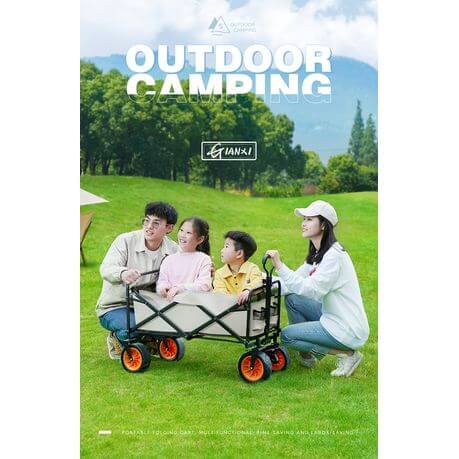 Perfect Dealz Outdoor Large Capacity Folding Wagon Truck Trolley with Tabletop