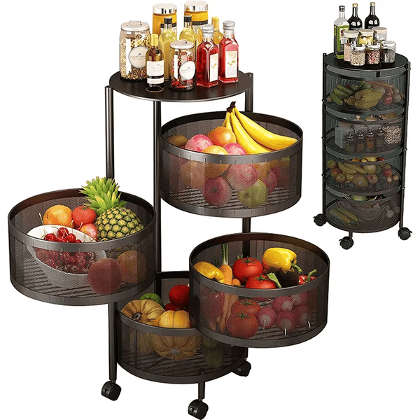 Perfect Dealz Rotating 4 Layer Vegetable Floor Rack