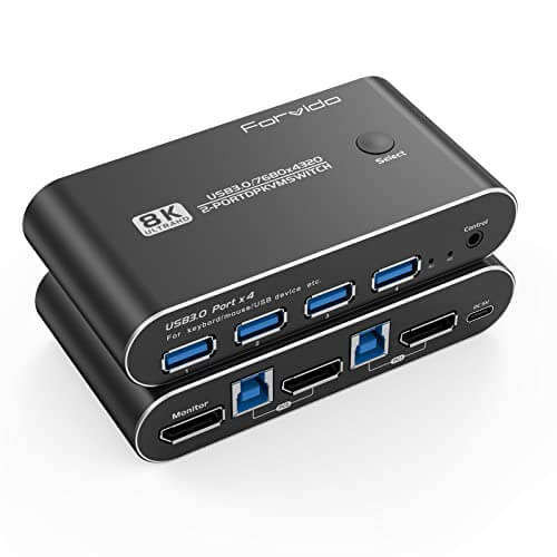 2-Port USB 3.0 DisplayPort 1.4 KVM Switch