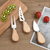 Perfect Dealz 6 Piece Steel Stainless Cheese Knife Set with Wooden Handle