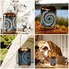 Outdoor Solar Garden Lantern showcasing warm lighting in various outdoor settings.