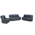 Motorized Recliner Sofa with Smooth Leather in a comfortable living room setting.