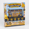 Construction Vehicle Playset package featuring construction vehicles and accessories for imaginative play.