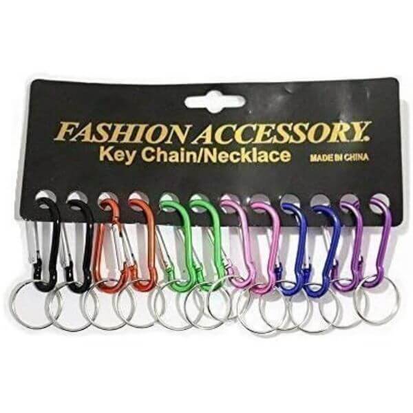 Perfect Dealz 12pcs Aluminum Keychain Hooks 6.5cm