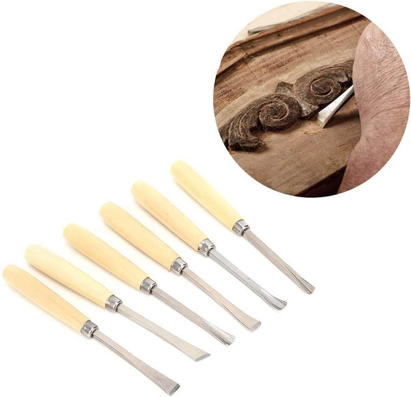 Perfect Dealz 6pcs Wood Carving Hand Chisel Tool Set